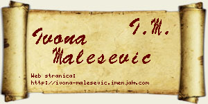 Ivona Malešević vizit kartica